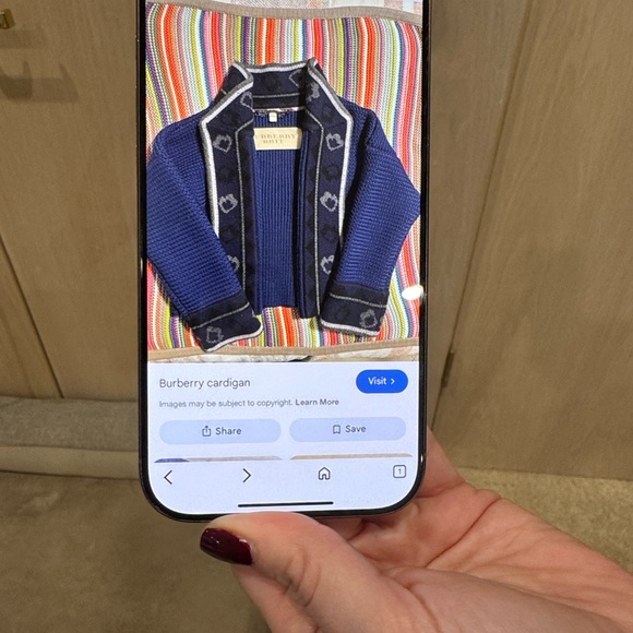 Burberry Navy and Black Knit Cardigan - Picture 5 of 5